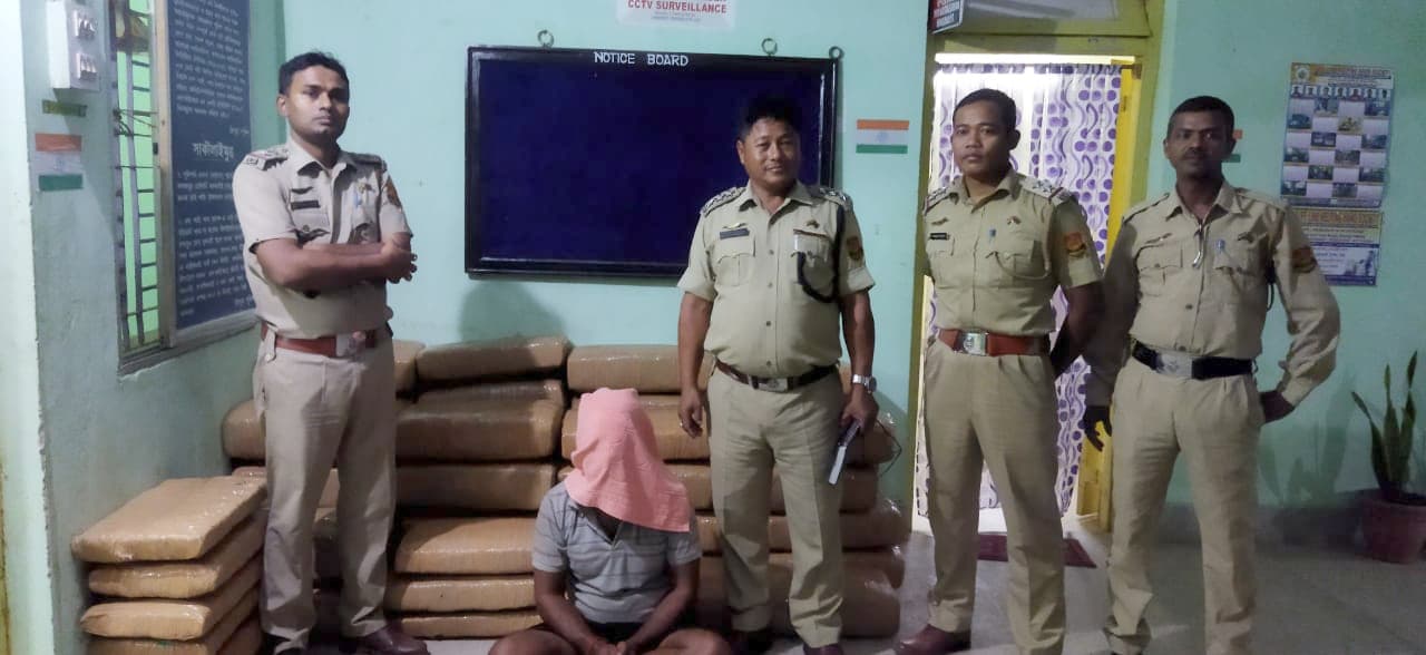 ট্রাক গাড়ি আটক করে প্রায় ২৪০ কেজি শুকনো গাঁজা উদ্ধার